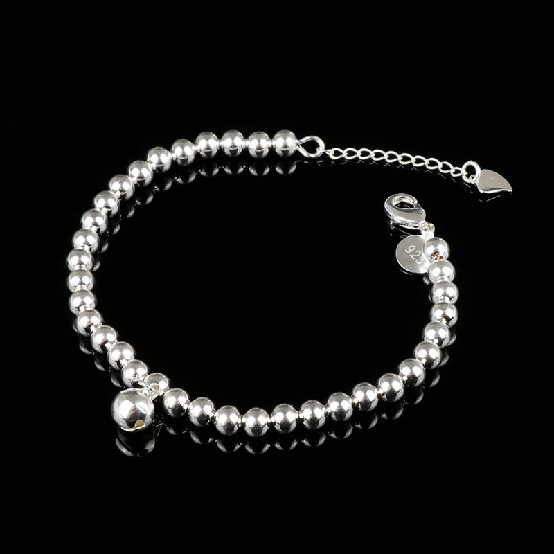 Kinel Luxury Silver Color Beads Bracelet For Women Korean Simple Fashion Bridal Wedding Jewelry Wholesale 2019 New