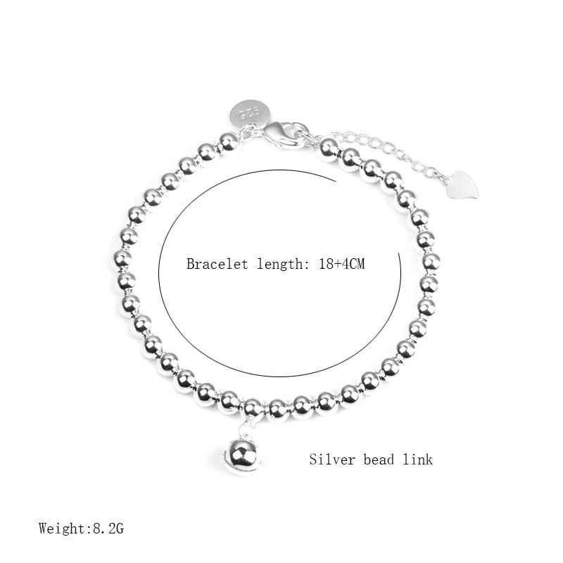 Kinel Luxury Silver Color Beads Bracelet For Women Korean Simple Fashion Bridal Wedding Jewelry Wholesale 2019 New