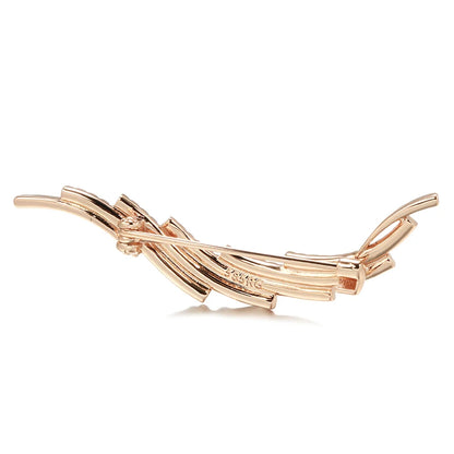 Kinel New 585 Rose Gold Fine Brooch for Women Creative Fashion Wedding Jewelry Unique Hollow Natural Zircon Boutonniere 2022 Hot