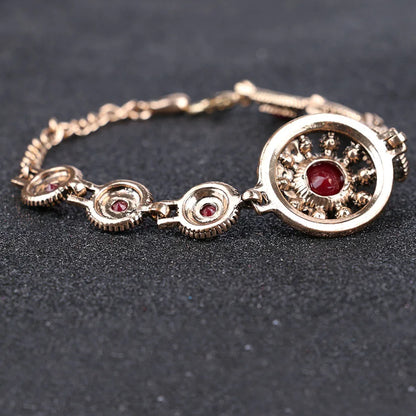 Hot 2021 Bohemian Bracelets For Women Tibetan Alloy Red Resin Gold Color Bangle Retro Turkey Royal Jewelry