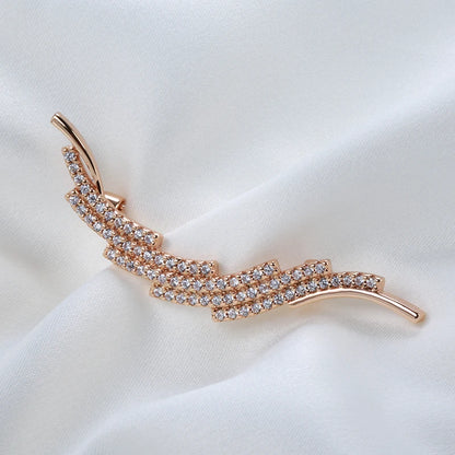 Kinel New 585 Rose Gold Fine Brooch for Women Creative Fashion Wedding Jewelry Unique Hollow Natural Zircon Boutonniere 2022 Hot