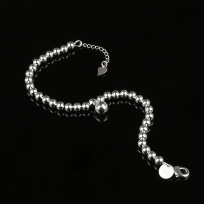 Kinel Luxury Silver Color Beads Bracelet For Women Korean Simple Fashion Bridal Wedding Jewelry Wholesale 2019 New