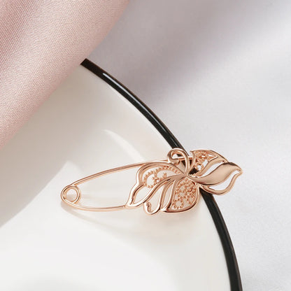 Kinel New 585 Rose Gold Women Brooch Fashion Wedding Jewelry Unique Creative Modern Fine Boutonniere Hot Hollow Metal Brooch