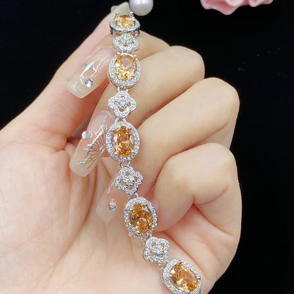 SUYU Autumn Champagne Full Zircon Inlaid New Product Popular Fashion Bracelet Women's Luxury Handicrafts Festival Gift