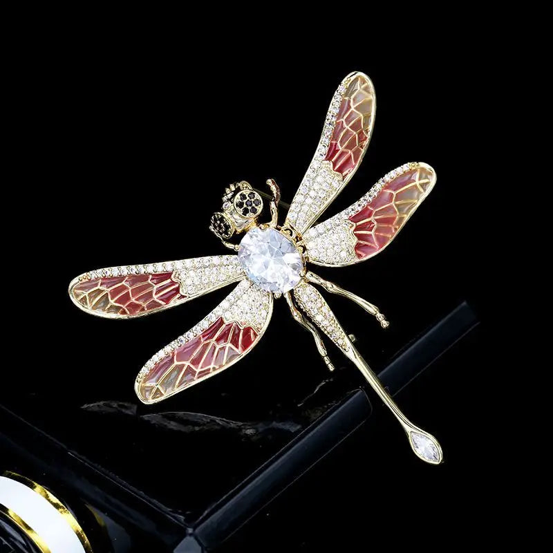 SUYU Fashion Versatile Personalized Wings Activity Colored Embroidery Temperament Pin Coat Cardigan Dragonfly Brooch Female