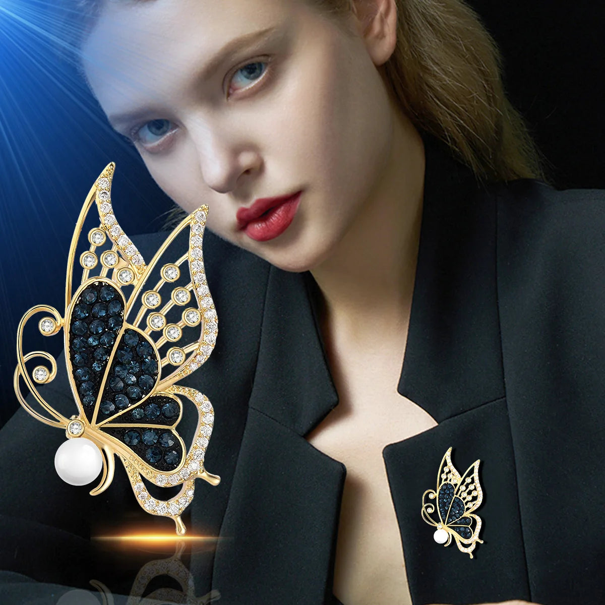 SUYU New Exquisite Retro And Dynamic Butterfly Brooch Fashionable And Elegant Animal Brooch Fashionable Accessories