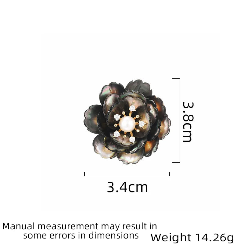 SUYU Women's light luxury Vintage peony brooch elegant and fashionable versatile brooch unique design daily accessories