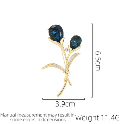 SUYU Tulip Brooch Exquisite Luxurious Elegant And Stylish Design Versatile For Women's Holiday Gifts