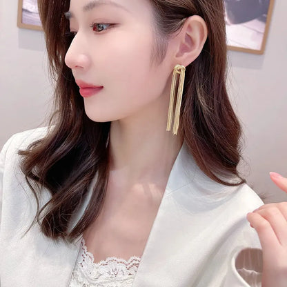 Fashionable New Design Tassel Earrings Simple And Elegant Daily Accessories