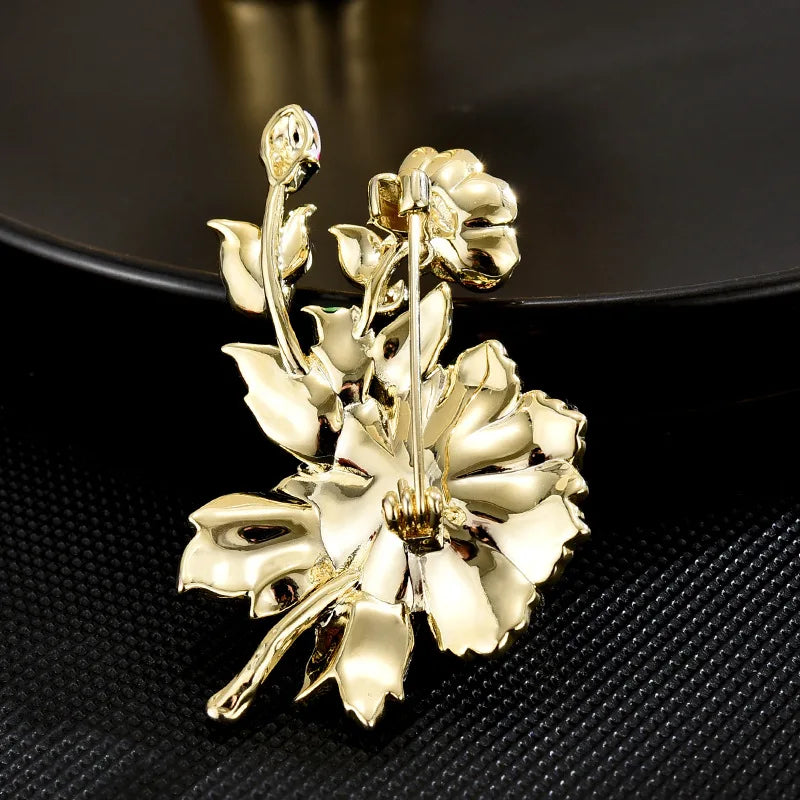 SUYU Women's light luxury elegant peony brooch fashionable and versatile niche design sense brooch daily accessories