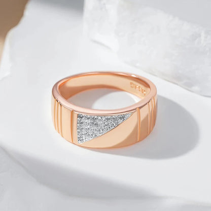 Wbmqda 585 Rose Gold Silver Color Mix Women's Rings Luxury Fashion Wedding Proposal Engagement Jewelry