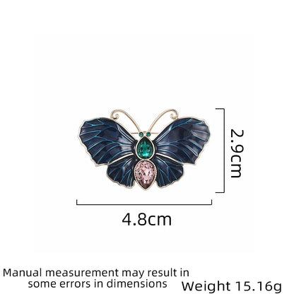 SUYU Women's Light Luxury Vintage Butterfly Brooch Needle Elegant Fashionable Versatile Brooch Needle Unique Design Sense