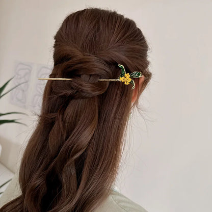 SUYU New Women's Light Luxury Design Osmanthus Leaf Hairpin Clothing Accessories Fashion Jewelry Accessories Headwear