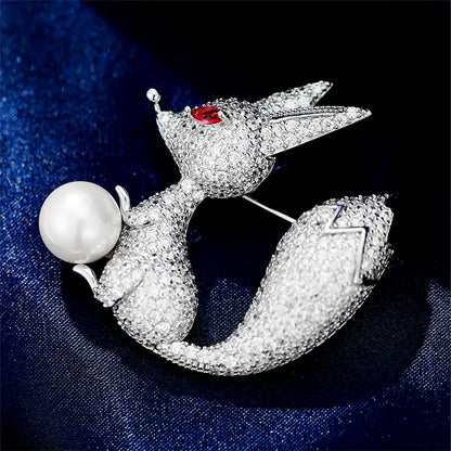 SUYU Exquisite Personality Elegant Brooch Women's Corsage Accessories Fox Clothing Coat Pins