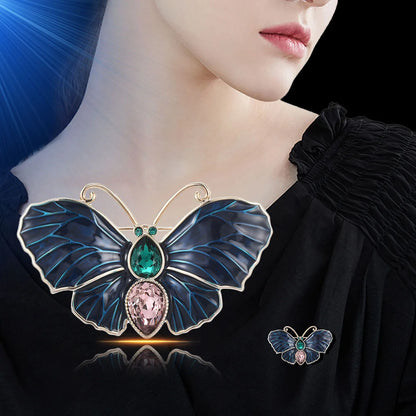 SUYU Women's Light Luxury Vintage Butterfly Brooch Needle Elegant Fashionable Versatile Brooch Needle Unique Design Sense