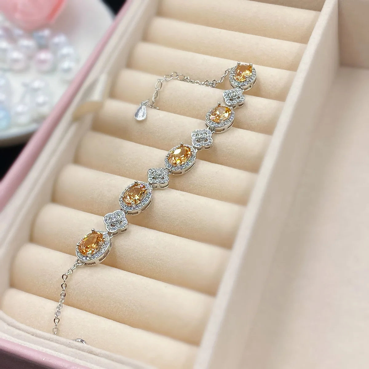 SUYU Autumn Champagne Full Zircon Inlaid New Product Popular Fashion Bracelet Women's Luxury Handicrafts Festival Gift