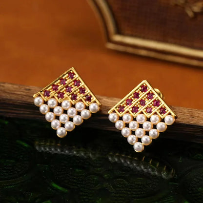 SUYU Fashion Elegant Imitation Pearl Earrings Sweet And Simple Personalized Versatile Women's Earrings