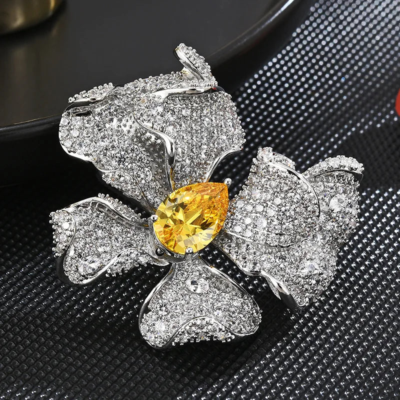 SUYUPurple Fashion Zircon Butterfly Brooch For Women Luxurious And Elegant Enamel Butterfly Brooch For Men Vintage Clothing Gift