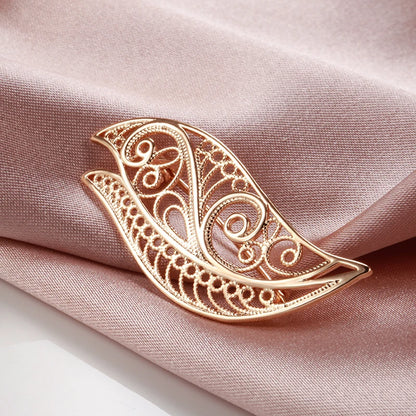 Kinel New 585 Rose Gold Women Brooch Fashion Wedding Jewelry Unique Creative Modern Fine Boutonniere Hot Hollow Metal Brooch