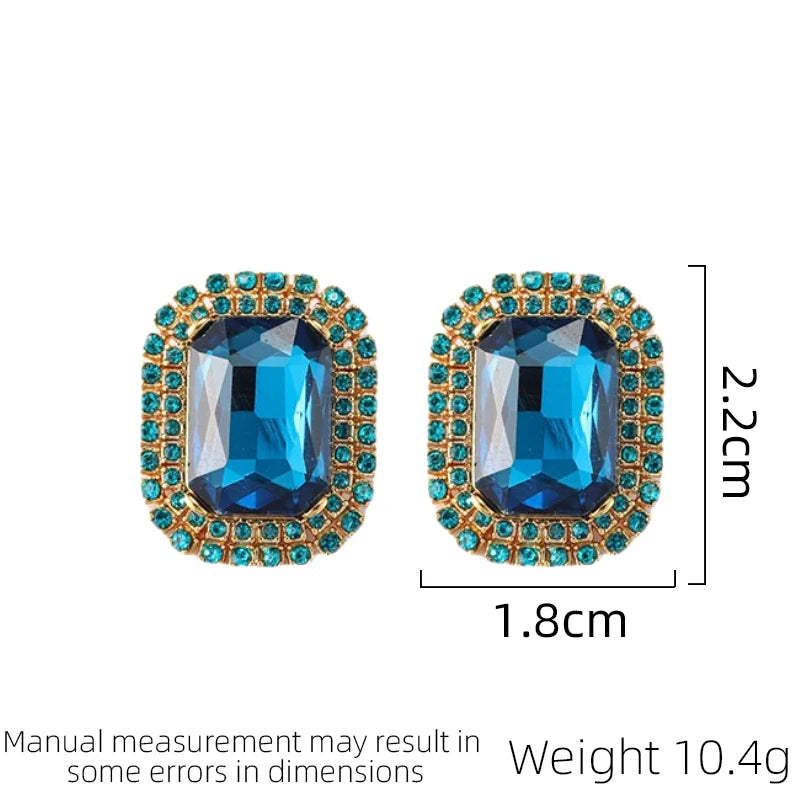 SUYU Vintage Jewelry Geometric Fashion Design Square Earrings Niche Trend Daily Party Accessories Fashionable Jewelry