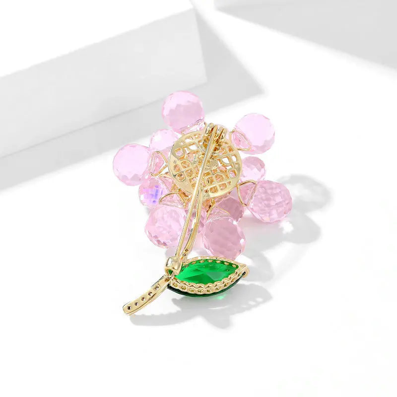 Handmade Crystal Ball Brooch New Exquisite Women's Luxury Temperament Multi-purpose Pin