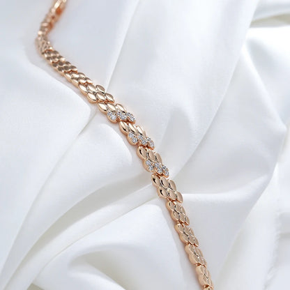 Kinel Fashion 585 Rose Gold Color Bracelet For Women Luxury Natural Zircon Bride Fine Wedding Daily Fine Jewelry 2022 New