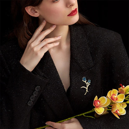 SUYU Tulip Brooch Exquisite Luxurious Elegant And Stylish Design Versatile For Women's Holiday Gifts