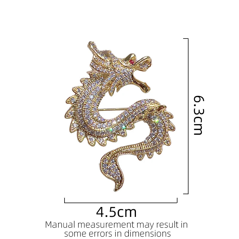 SUYU Winter Women's Light Luxury Brooch Dragon Niche Classic Design Both Men And Women Can Wear Brooch Accessories