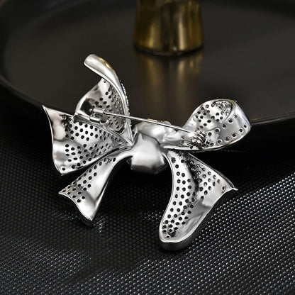 SUYU women's light luxury niche versatile temperament bow brooch personalized elegant and fashionable brooch accessories