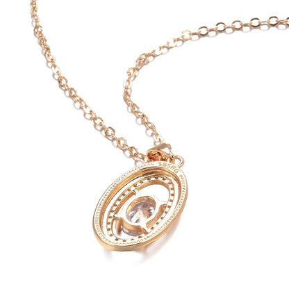 Kinel Luxury 585 Rose Gold Color Pendant For Women Beautiful Hollow Flowers Natural Zircon Pendant Necklace Daily Fine Jewelry