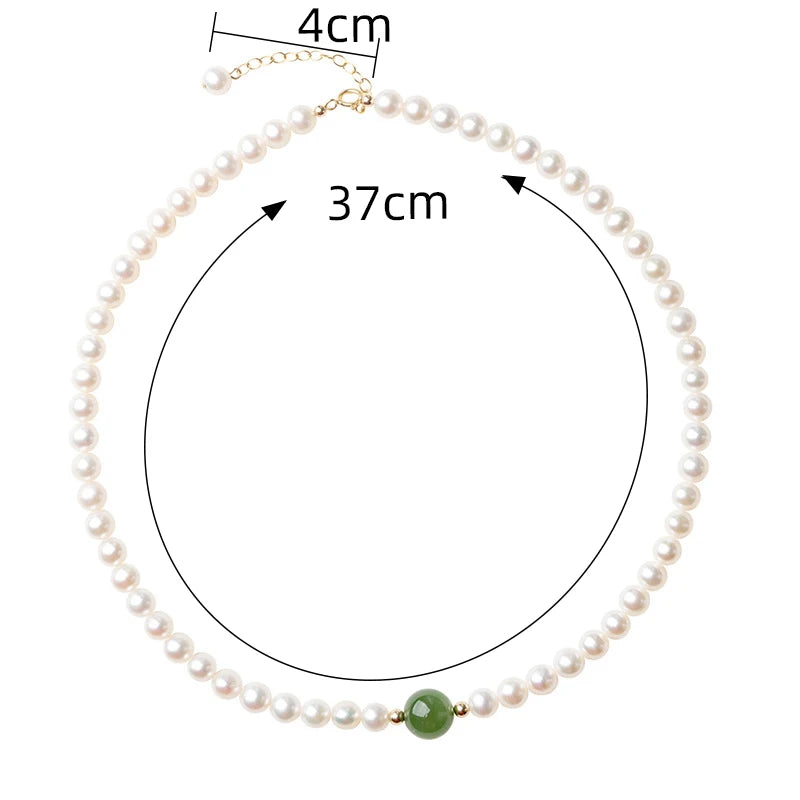 SUYU Summer New Women's Light Luxury Design With Freshwater Pearl Collar Chain Unique Beaded Neckchain