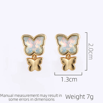 SUYU Copper Plated Fashion Light Luxury Exquisite Butterfly Tassel Earrings Women's Minimalist Earrings