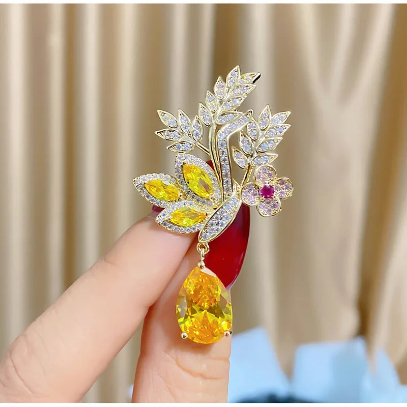 SUYU Fashion Bouquet Wheat Ear Brooch Creative Clothing Temperament Cheongsam Accessories Pins