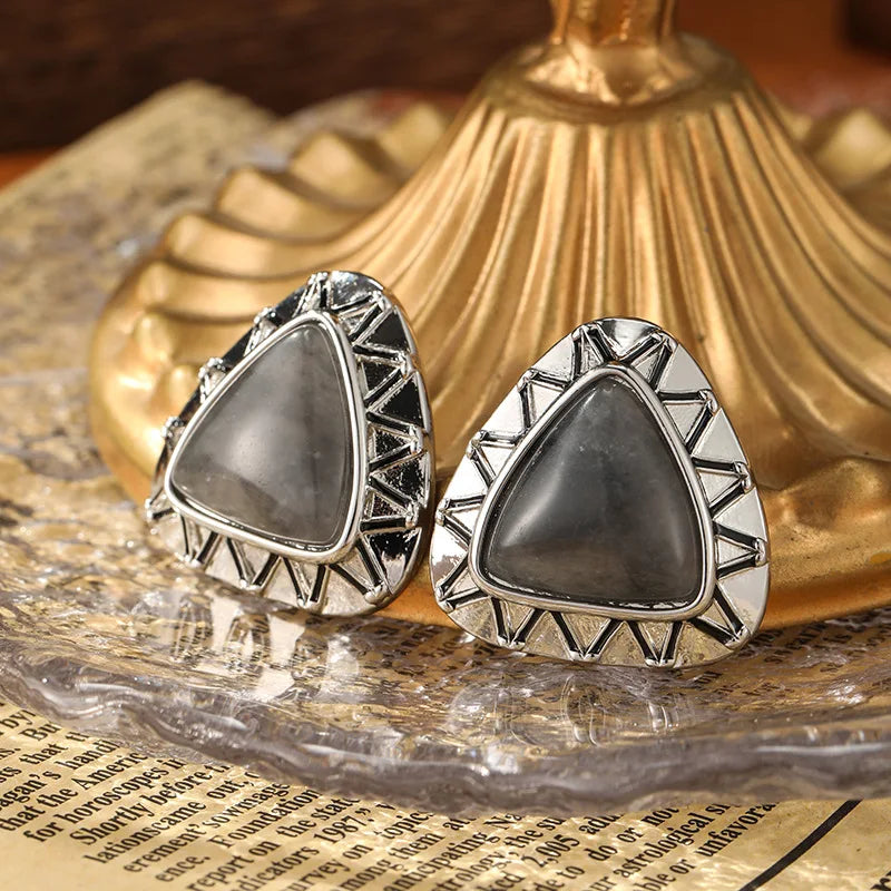 SUYU Middle Aged And Elderly Jewelry Middle Aged And Elderly Earrings Retro Light Luxury Exaggerated Personalized Earrings