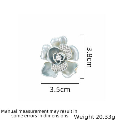 SUYU Women's light luxury and elegant tea flower brooch fashionable and versatile gentle and atmospheric brooch