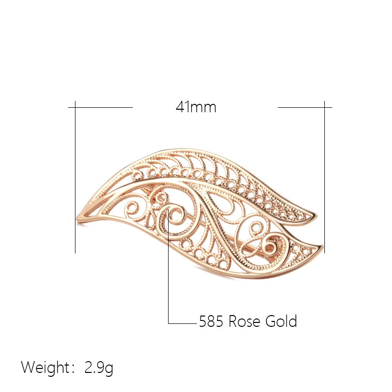 Kinel New 585 Rose Gold Women Brooch Fashion Wedding Jewelry Unique Creative Modern Fine Boutonniere Hot Hollow Metal Brooch