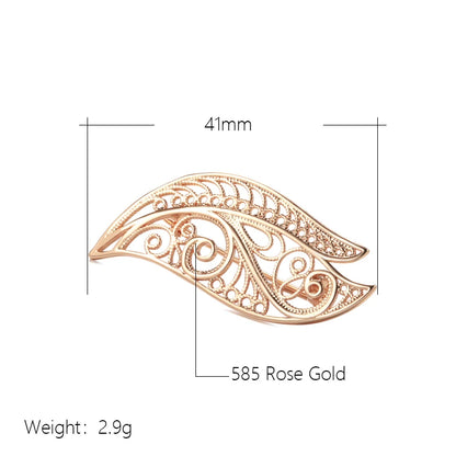 Kinel New 585 Rose Gold Women Brooch Fashion Wedding Jewelry Unique Creative Modern Fine Boutonniere Hot Hollow Metal Brooch