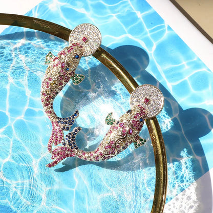 SUYU New Light Luxury Fashion Versatile Classic Jewelry Earrings Fashion Carp Gift Earrings Women's Earrings