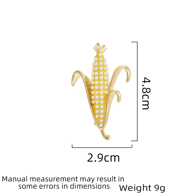 SUYU Women's Light Luxury Elegant Corn Imitation Pearl Brooch Unique Design Versatile Brooch Anti glare Accessories