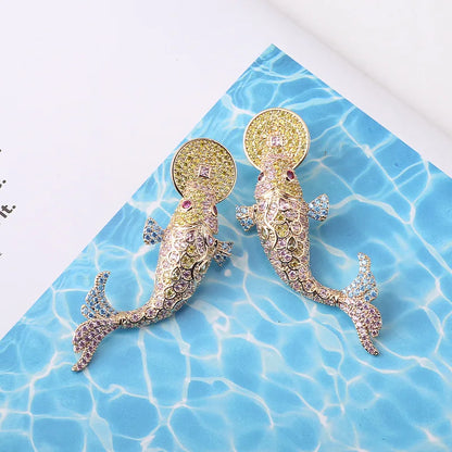 SUYU New Light Luxury Fashion Versatile Classic Jewelry Earrings Fashion Carp Gift Earrings Women's Earrings