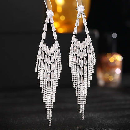 Exaggerated Design Luxury Fashion Party Daily Long Earrings