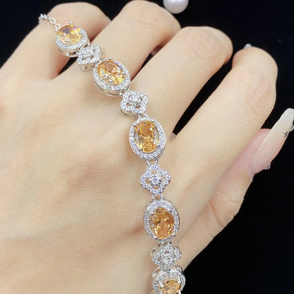 SUYU Autumn Champagne Full Zircon Inlaid New Product Popular Fashion Bracelet Women's Luxury Handicrafts Festival Gift