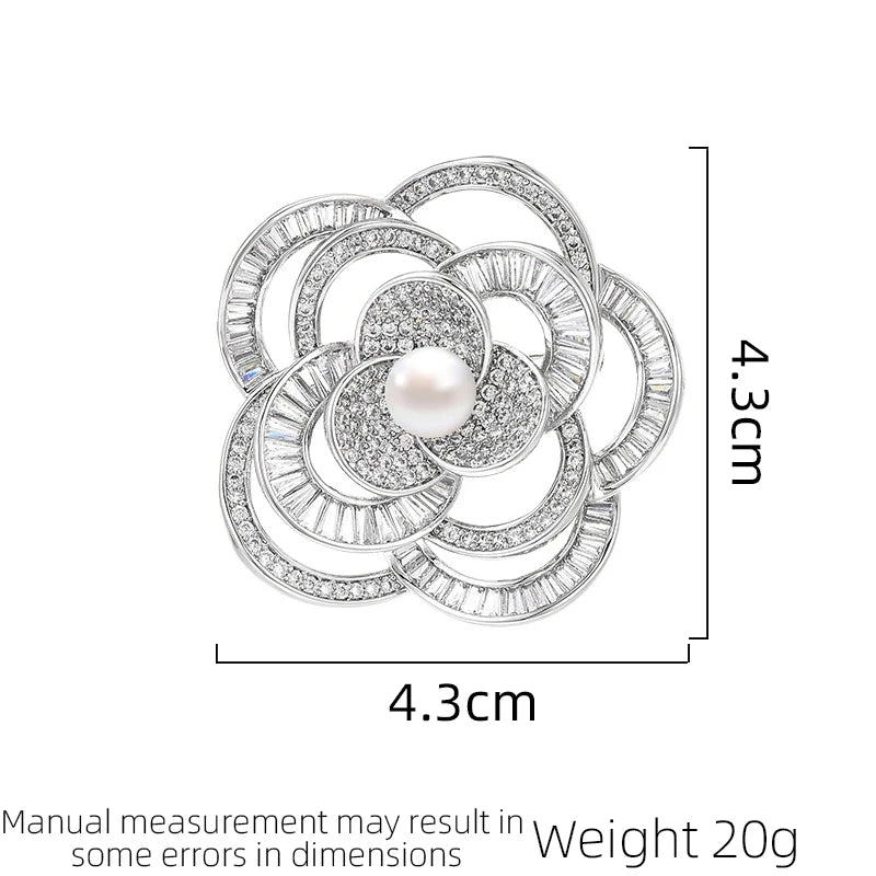 SUYU Winter New Korean Design Elegant Women's Luxury Brooch Artificial Pearl Fashionable and Exquisite Accessories Brooch