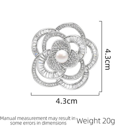 SUYU Winter New Korean Design Elegant Women's Luxury Brooch Artificial Pearl Fashionable and Exquisite Accessories Brooch