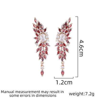 SUYU Ladies Light Luxury Design Elegant Drip Tassel Long Earrings Fashionable and Versatile Unique Design Sense Earrings