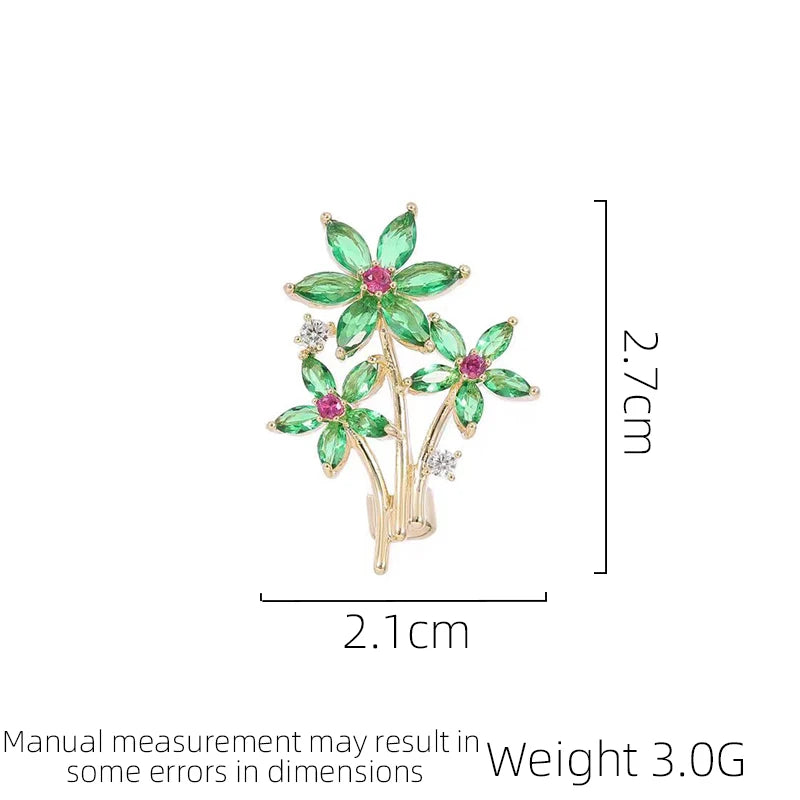 SUYU Light Luxury Small And Exquisite Cherry Blossom Pink Small Flower Brooch Women's Dress Brooch Fashionable Pin