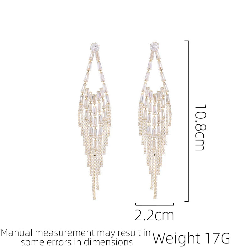 Exaggerated Design Luxury Fashion Party Daily Long Earrings