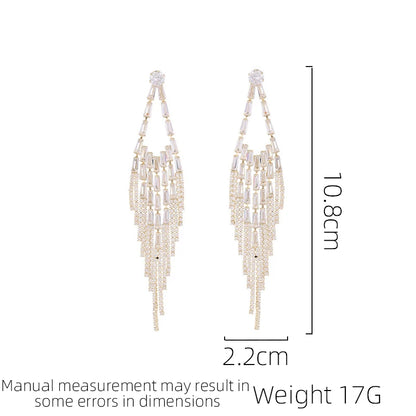 Exaggerated Design Luxury Fashion Party Daily Long Earrings