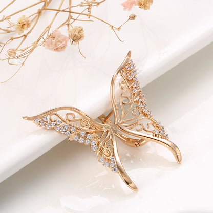 Wbmqda Korean Fashion Butterfly Drop Women's Earrings 585 Gold Plated Design Wedding Party Personalized Fine Jewelry Accessories