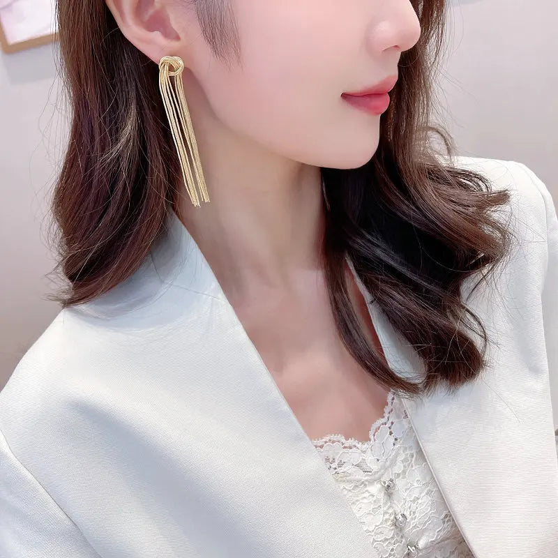 Fashionable New Design Tassel Earrings Simple And Elegant Daily Accessories